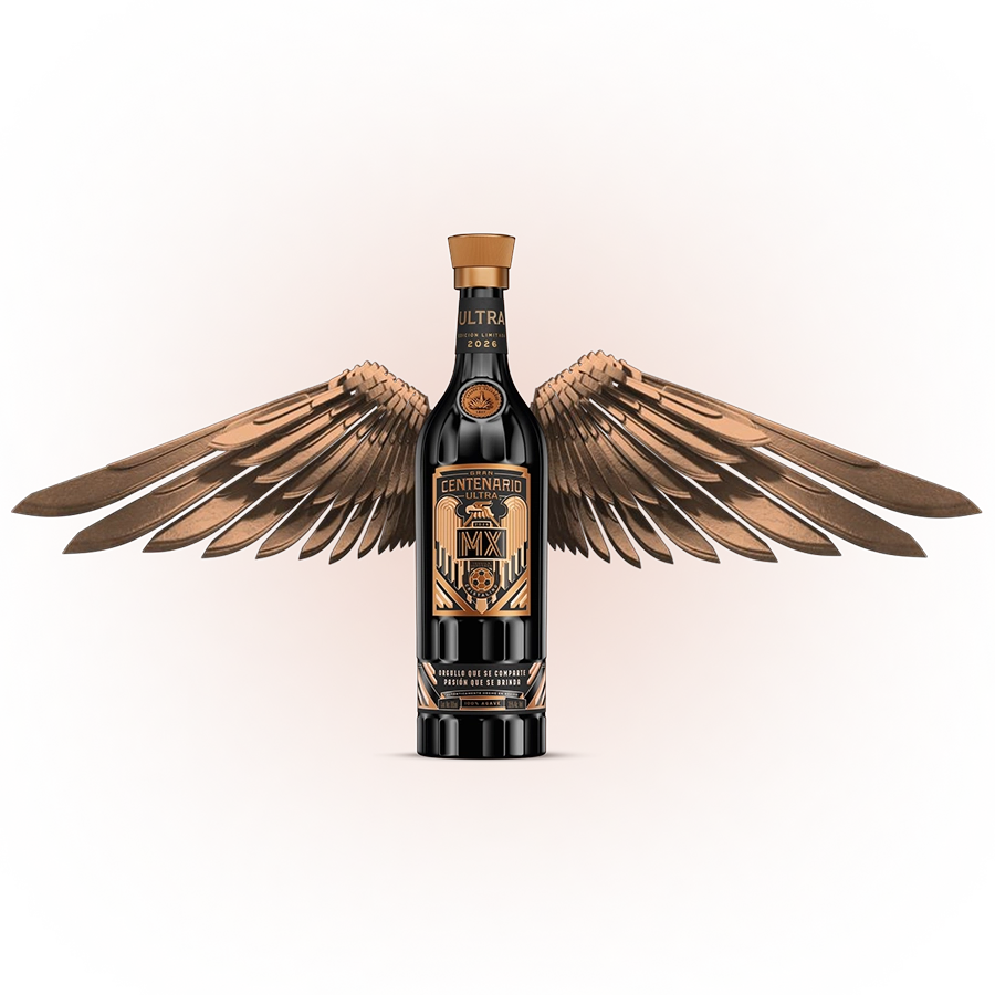 Botella Tequila centenario ultra edicion especial con alas-1