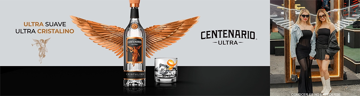 Tequila centenario ultra suave ultra cristalino